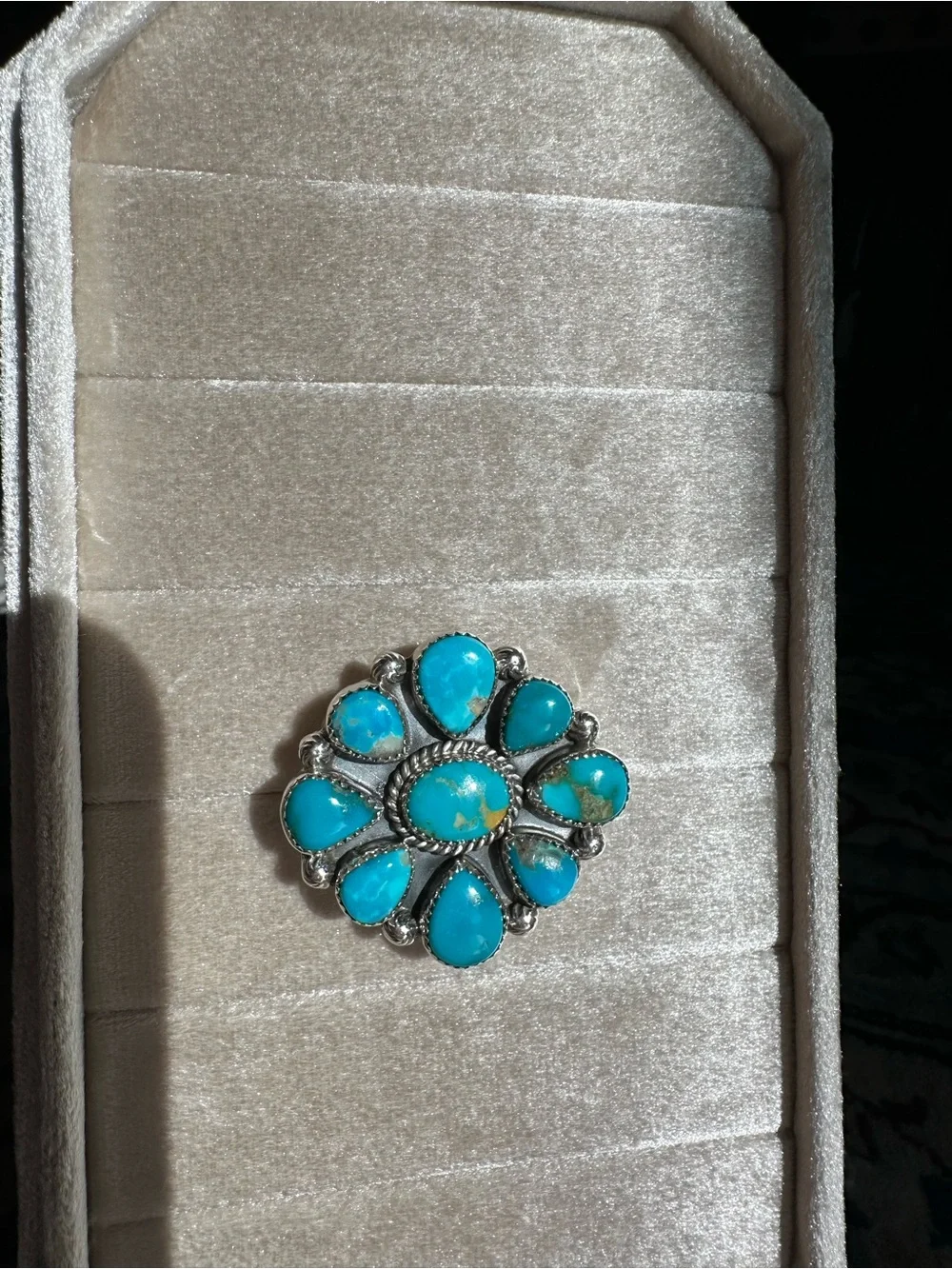 Stunning BlueBird Turquoise Adjustable Sterling Silver Ring 🦋